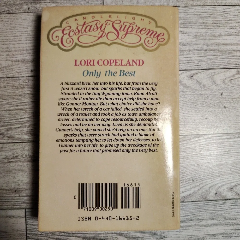 Candlelight Ecstasy Supreme Only the Best Lori‎ Copeland Romance Paperback 1984